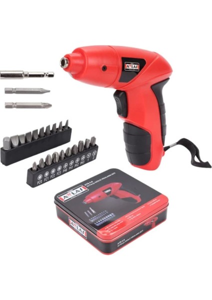 Tek Akü Atb 3.6 Li-Ion Akülü Vidalama 25 Parça (Metal Kutu) 2 Yıl Li-Ion Akülü Vidalamalar 1.0 - 1.