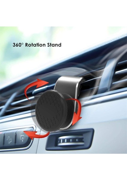 360 Derece Dönen Metalik Renkli Araç Telefon Tutucu, Çok Fonksiyonlu, Havalandırmalı fiyatları