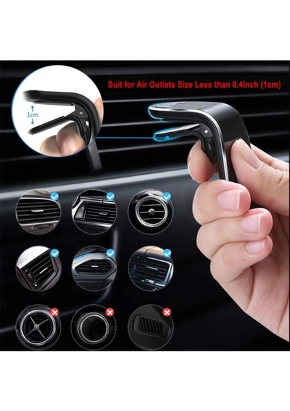 360 Derece Dönen Metalik Renkli Araç Telefon Tutucu, Çok Fonksiyonlu, Havalandırmalı fırsatları