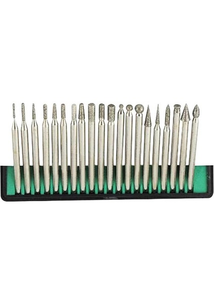Elmas Freze Taşlama Iğne Zımpara 20LI Set 2.35MM 3mm Dremel Hobi modelleri