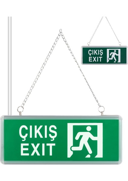 3W Tek Yön Acil Çıkış Yönlendirme Tabelası - Lambası (38X30X36MM) (4172)