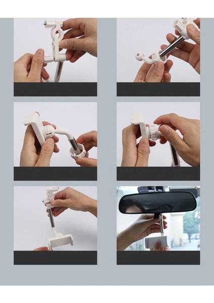 Pratik Siyah Dikiz Aynası Telefon Tutucu, Güçlü ve Kullanışlı Tasarım fiyatları