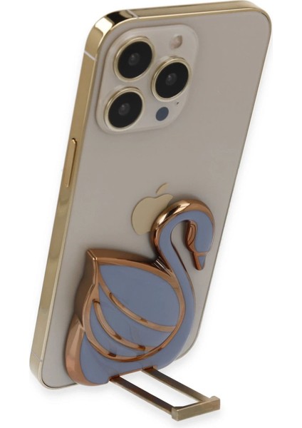 Açık Yeşil Kuğu Tasarımlı Şık ve Zarif Telefon Tutucu fırsatları