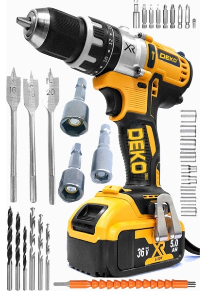36 V 5 Ah Xr Technology Darbeli Matkap Çantalı Yedek Bataryalı 30 Parça Set Hediyeli fiyatları
