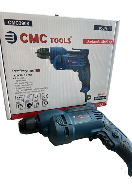 Kablolu Darbesiz Vidalama Matkap CMC1033 Anahtarlı Yok 6 Volt 700-1000 Watt Darbesiz 2 Yıl 1 Yok 2