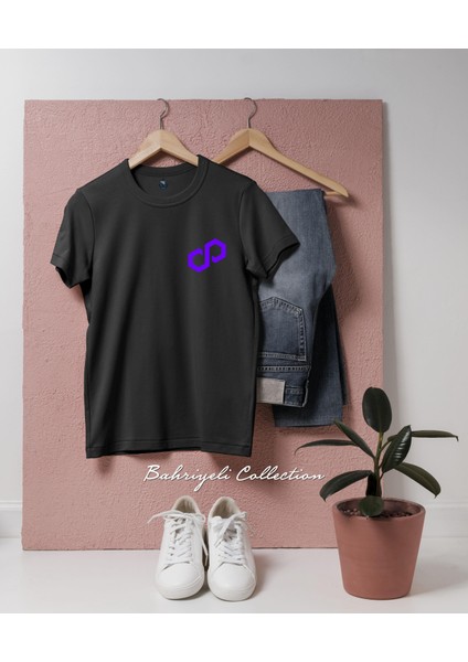 Oversize Polygon Matic Coin Cep Tasarımlı Unisex T-Shirt