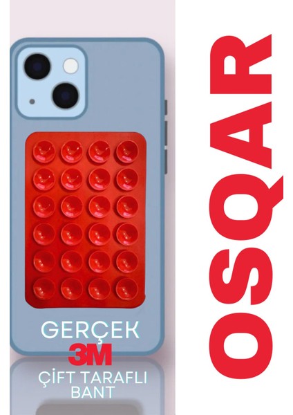 Telefon Tutucu Ahtapot Vantuz Renk Gerçek 3m Yapışkanlı Kırmızı Renk