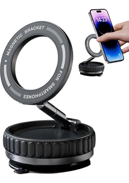 Araç Içi Oto ve Motosiklet Için Güçlü Manyetik Vakumlu Telefon Tutucu - FC1007