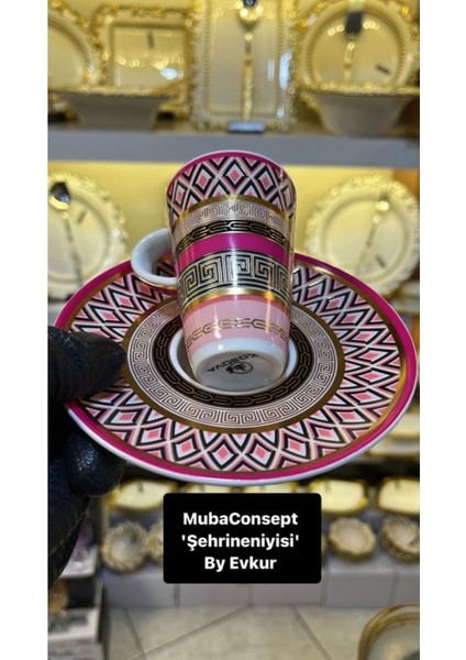 Renkli ayaklı kahve fincanı takımı, 6 kişilik, 12+ parça, şık ve kullanışlı indirimleri