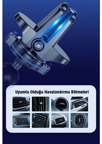 B073 Araç Içi Havalandırma Telefon Tutucu Siyah