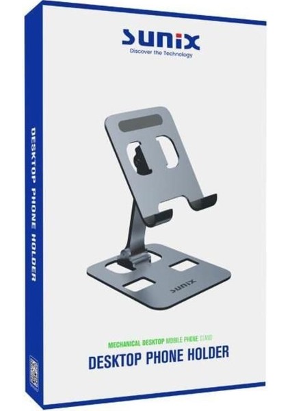 Katlanabilir Metal Telefon ve Tablet Tutucu, Gri, Şık ve Kullanışlı Stand fiyatları