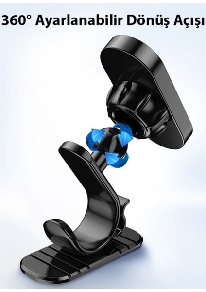 Araç içi manyetik telefon tutucu, torpido üstü, şık ve pratik tasarım, siyah renk fırsatları