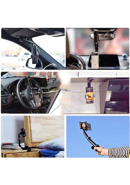 Şık ve dayanıklı araç içi telefon tutucu, rahat kullanım için ideal, siyah renk