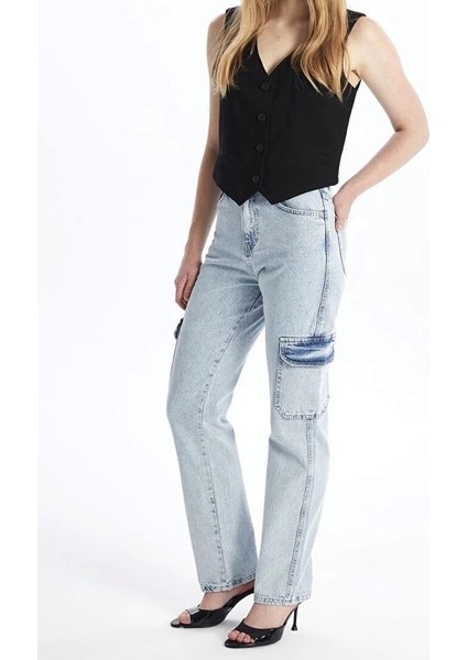 Kargo Cep Kar Yıkama Jeans Pantolon fiyatları