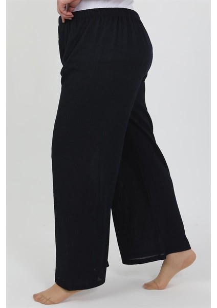 Kadın Büyük Beden Bürümcük Pantolon 210076 Lacivert fırsatları