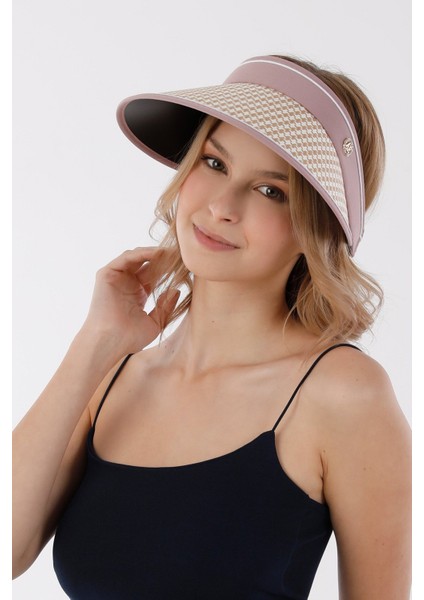 Kazayağı Desenli Siperli Ayarlanabilir Hasır Şapka