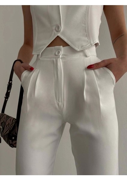 Palazzo Pantolon Beyaz S23211 fiyatları