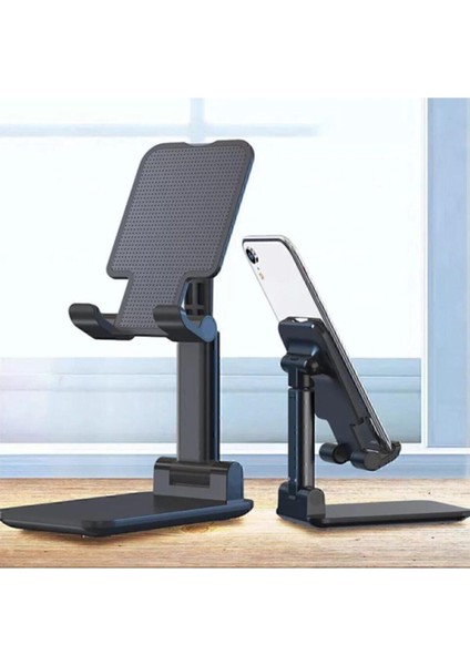 Gri Katlanabilir Çok Amaçlı Masaüstü Tutucu, Şık ve Pratik Tasarım fiyatları