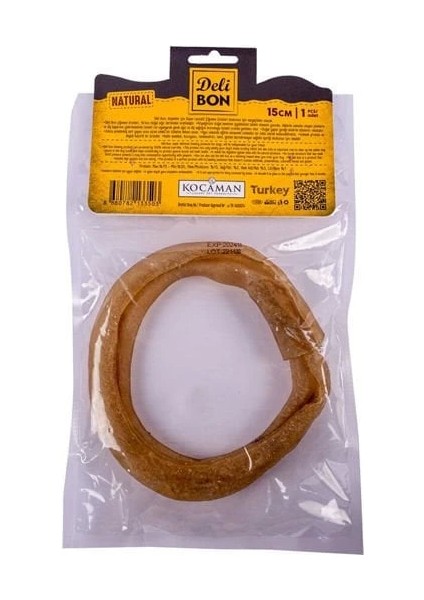 Deri El Işi Simit Kemik Köpek Ödülü Naturel 15 cm 1 Adet