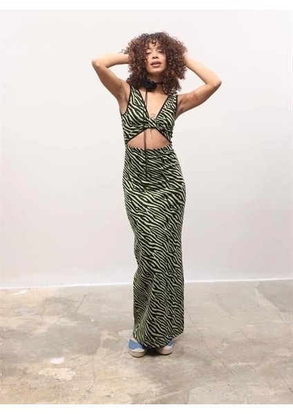 Bellatrix Cut Out Jakarlı Elbise 2677-8