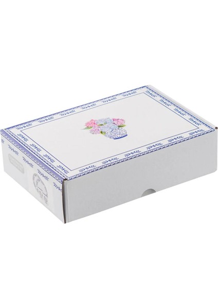 Mavi çiçek desenli 2 kişilik porselen kahve fincan takımı, 4 parça, 90 ml fırsatları