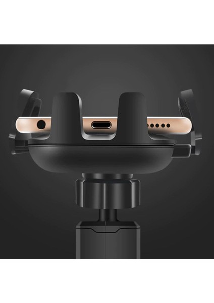 Teleskopik araç telefon tutucu, gri, mıknatıslı, şık ve kullanışlı tasarım