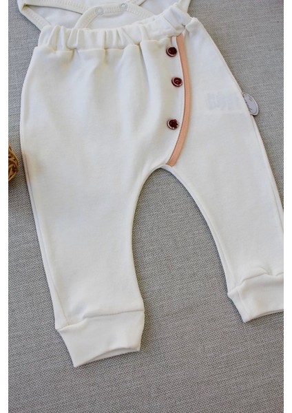 3-6 6-9 9-12 Ay Şarkıcı Kuşlar Nakışlı Bandanalı Uzun Kollu Zıbınlı 3lü Kız Bebek Takımı Ekru modelleri