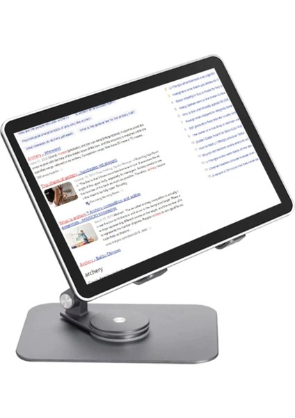 360° Dönen Metal Tablet Tutucu, Şık Gri Tasarım, Dayanıklı ve Güvenilir, 1 Yıl Garanti modelleri