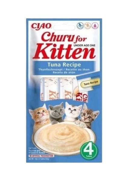 Ciao Churu Kitten Tuna Balıklı Yavru Kediler Için Sıvı Kedi