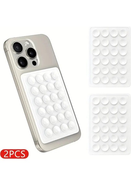 Renkli Silikon Telefon Tutucu, 24'lü Paket, Yapışkanlı, Vantuzlu, Çok Renkli