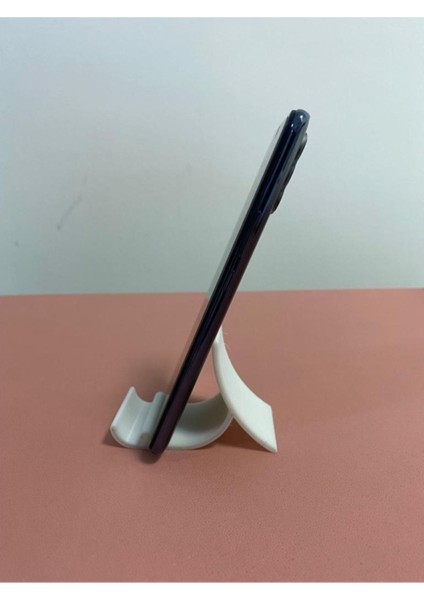 Beyaz 3D Tasarımlı 2'li Telefon Tutucu, Şık ve Kullanışlı Akrobat Tasarım, Gri Renk