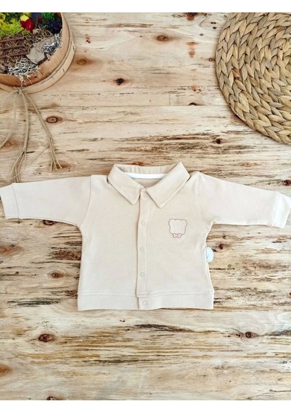 3-6 6-9 9-12 Ay Oyuncaklı Altınbaşak 5li Kız Erkek Bebek Takımı Vizon modelleri