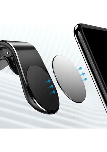 Siyah Mıknatıslı Araç İçi Telefon Tutucu, Fiat Fiorino Uyumlu, Pratik ve Güvenli Kullanım