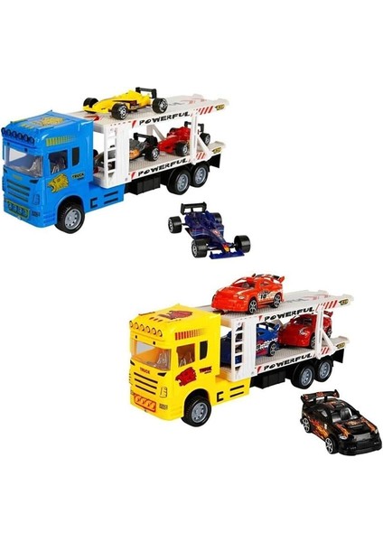 1:32 2 Katlı Transporter 4 Araçlı Tır 32 cm