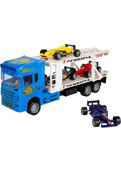 1:32 2 Katlı Transporter 4 Araçlı Tır 32 cm