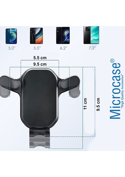 360 Derece Dönebilir Araç Içi Izgaralıktan Otomatik Kavramalı Metal Kelepçeli Telefon Tutucu -AL373 indirimleri