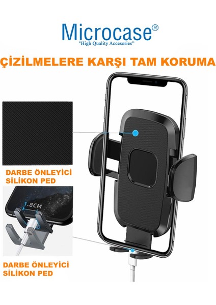 Araç içi vantuzlu telefon tutucu, 360° hareketli, mıknatıslı, şık siyah renk fiyatları