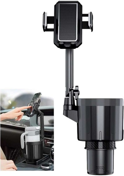 2in1 Araç Telefon Tutucu Araç Içi Içecek Telefon Tutucu Araba Bardaklık Telefon Tutacağı