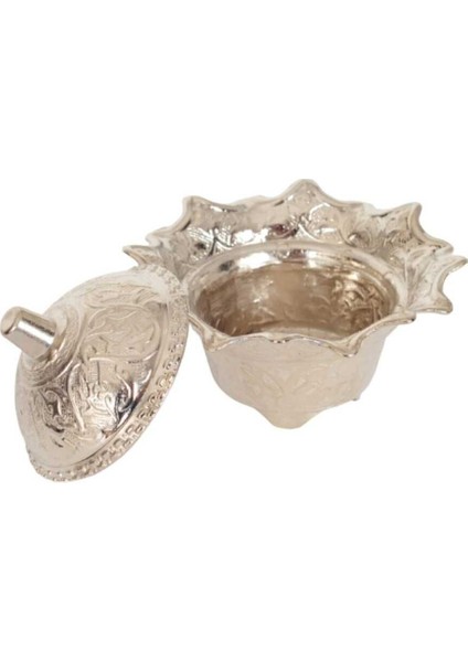 6 kişilik bakır ve gümüş desenli şık kahve fincan takımı, 90 ml, 6 parça