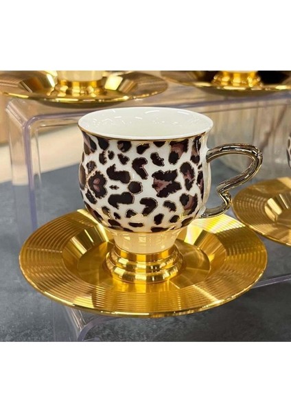 Altı kişilik kahverengi kahve fincan takımı, şık ve kullanışlı tasarım, 12+ parça fiyatları