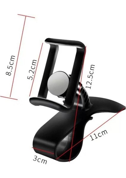 Siyah Araç İçi Telefon Tutucu, Kaymaz ve Güçlü Taban, Sabit ve Güvenli Kullanım fırsatları