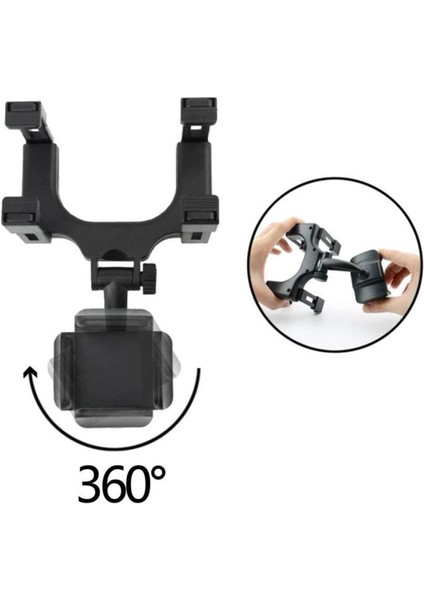 Araç İçin Ayarlanabilir Dikiz Aynası ve Telefon Tutucu, Şık ve Kullanışlı Tasarım