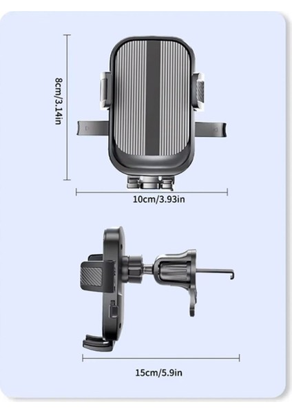 Dönebilen araç içi telefon tutucu, güçlü ve pratik tasarım, siyah renk indirimleri