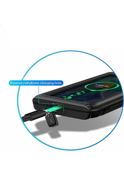 Su geçirmez, dokunmatik ekranlı, şarj girişli siyah motosiklet telefon tutucu fırsatları