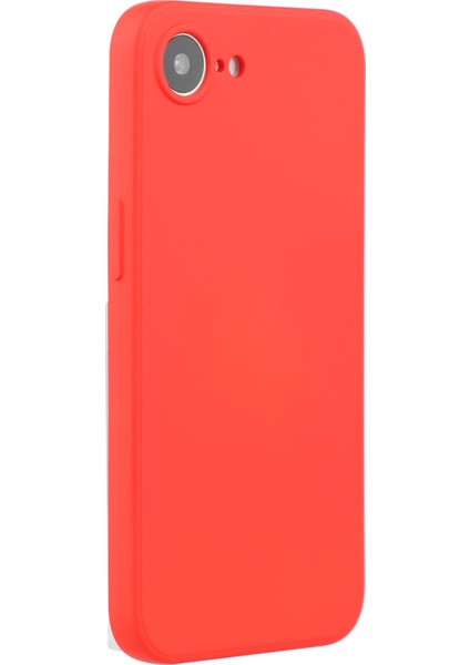 iPhone 16E Kılıf Tpu Arka Yumuşak Çizilmez Fiber Astar Telefon Kılıfı-Kırmızı (Yurt Dışından)