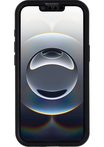 iPhone 16E Kılıfı Akrilik+Tpu Şeffaf Telefon Kılıfı Pet Ekran Filmi-Siyah (Yurt Dışından)