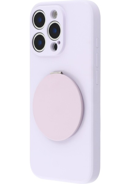 iPhone 16 Pro Kılıfı Düz ​​kenar Koruma Tpu+Pc Telefon Kılıfı Aynalı Ayaklı-Açık Mor (Yurt Dışından) fırsatları