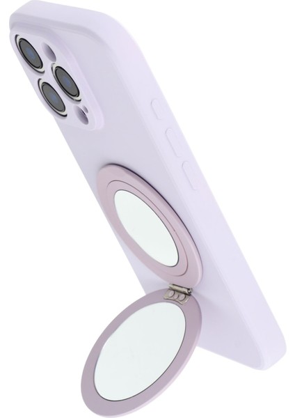 iPhone 16 Pro Kılıfı Düz ​​kenar Koruma Tpu+Pc Telefon Kılıfı Aynalı Ayaklı-Açık Mor (Yurt Dışından) indirimleri