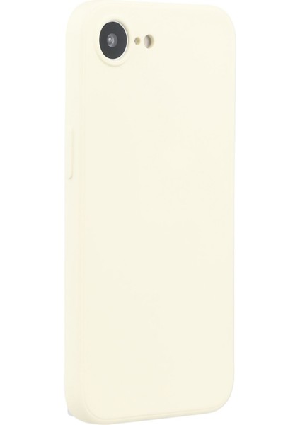iPhone 16E Kılıf Tpu Arka Yumuşak Çizilmez Fiber Astar Telefon Kılıfı-Beyaz (Yurt Dışından)