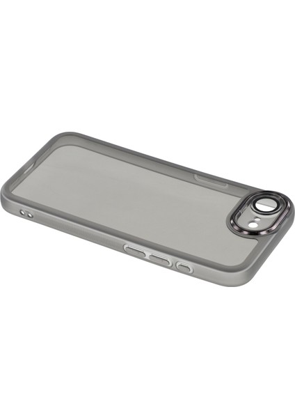 iPhone 16E Kılıfı Elektrokaplama Kamera Çerçevesi Tpu Telefon Kılıfı-Şeffaf Siyah (Yurt Dışından) indirimleri